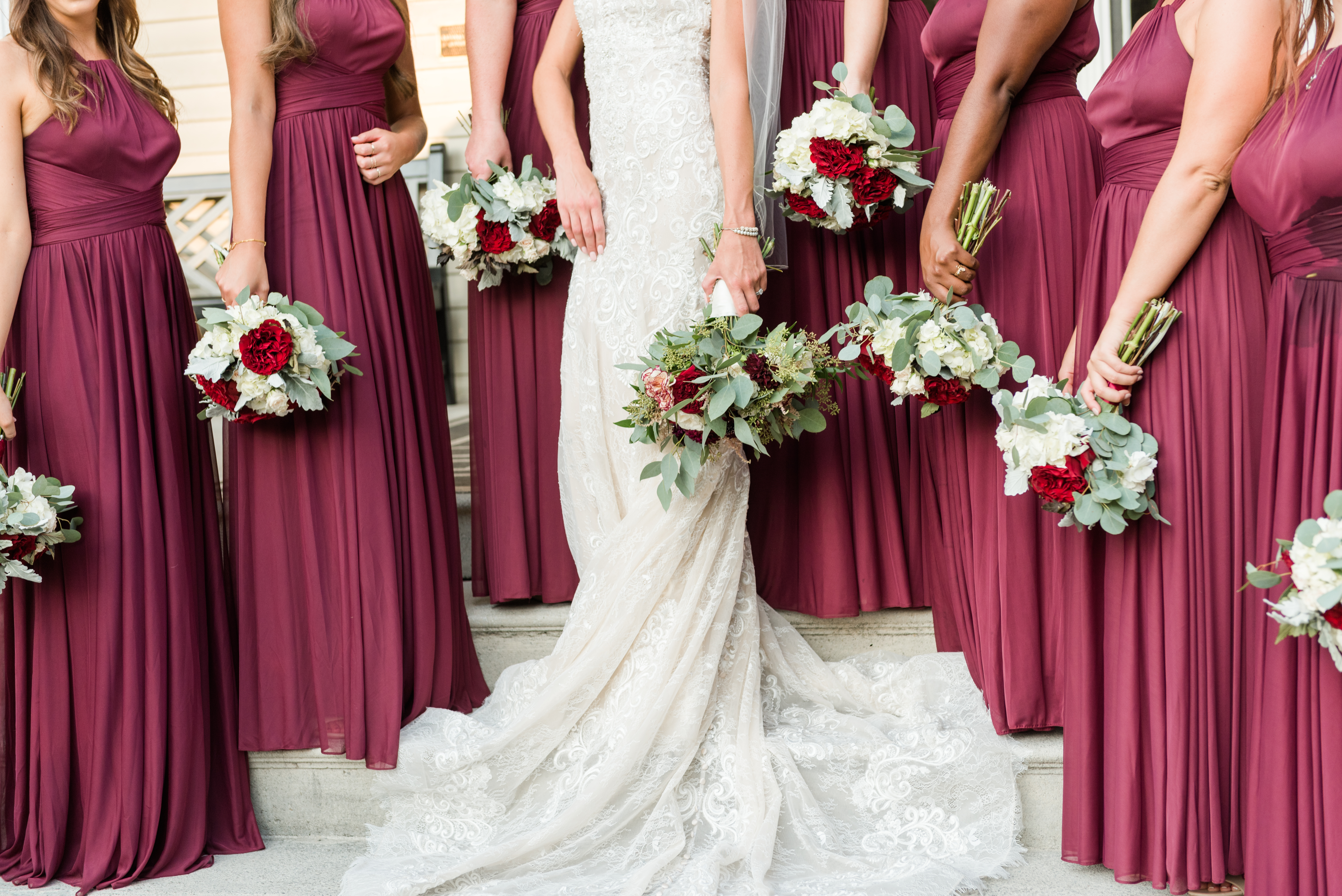 Navy and Maroon Fall Wedding at CJ's Off The Square Franklin, Tennessee