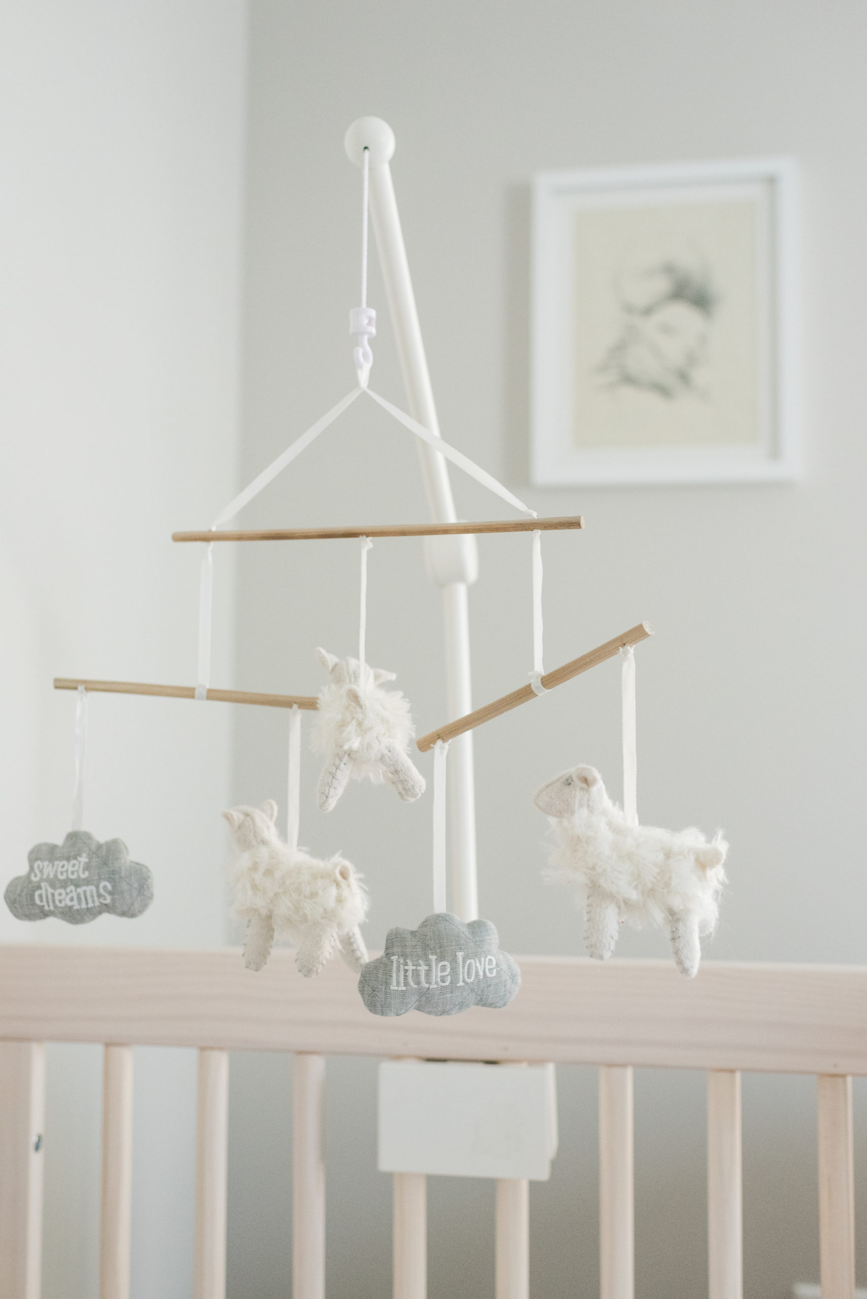 Olivia's Soft Gray and Neutral Lamb Baby Nursery - Sweet Williams Photography is a lifestyle, engagement and wedding photographer serving the Nashville, Tennessee area. 