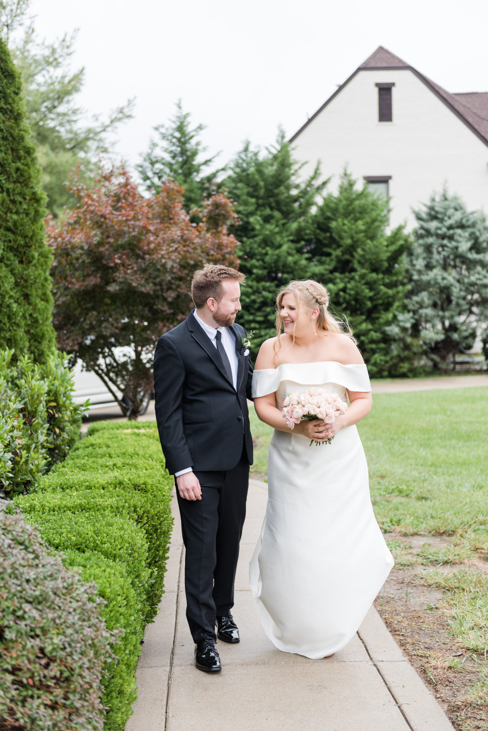 Dusty Blue & Blush Fall Backyard Wedding in Franklin, Tennessee