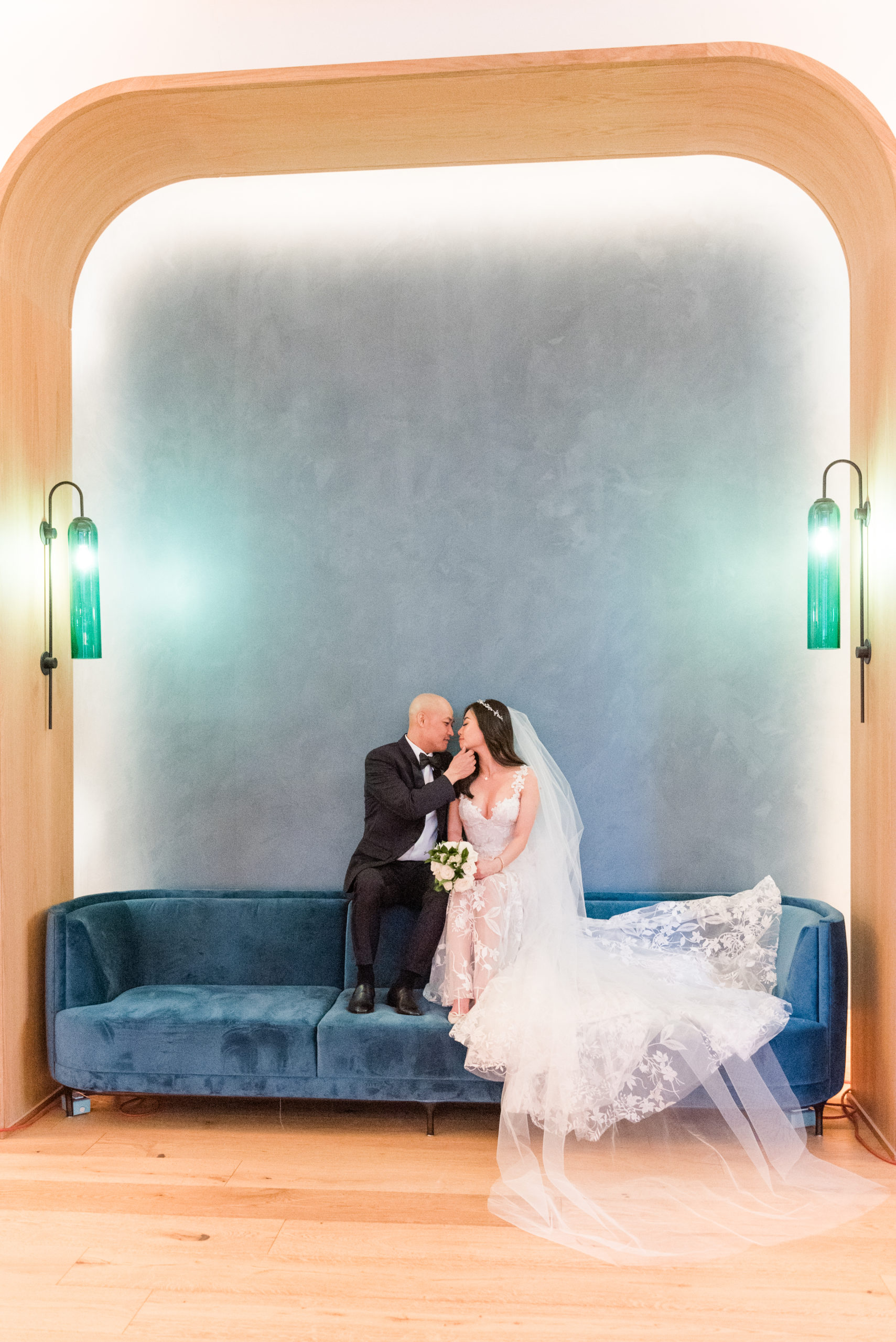 Tiffany and Tommy Wedding at The Virgin Hotels in Nashville, Tennessee. This glamourous, modern wedding captured by Rebecca Musayev Photography was nothing short of spectacular.